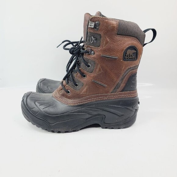 Sorel Men\'s‎ Brown Black Avalanche NM1564-256 Leather Trail Hiking Boot Size 10